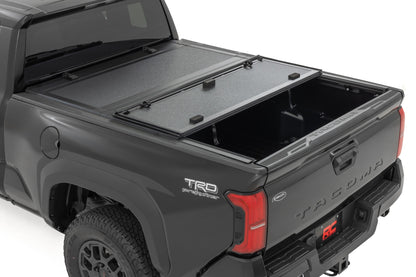 Rough Country | Hard Tri-Fold Flip Up Bed Cover | 6' Bed | Toyota Tacoma 2WD/4WD (2024-2026) | 49420650