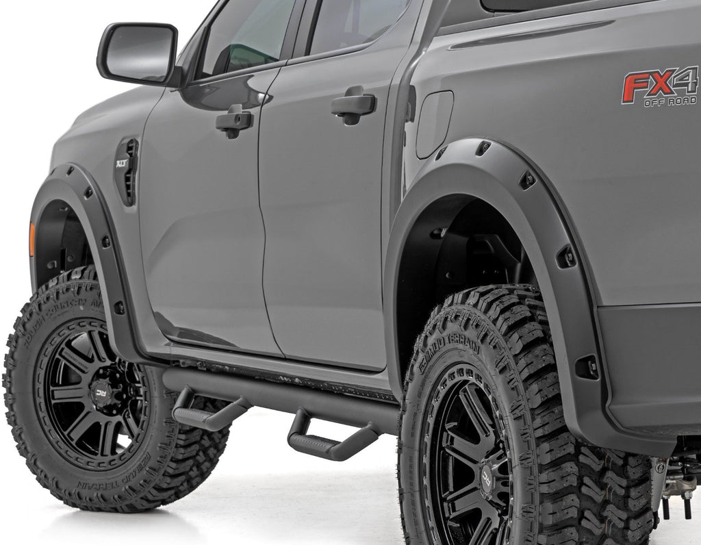 Rough Country | Pocket Fender Flares | T9 Marsh Gray | Ford Ranger 2WD/4WD (2024-2026) | F-F12401-T9