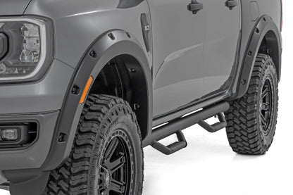 Rough Country | Pocket Fender Flares | E7 Velocity Blue | Ford Ranger 2WD/4WD (2024-2026) | F-F12401-E7