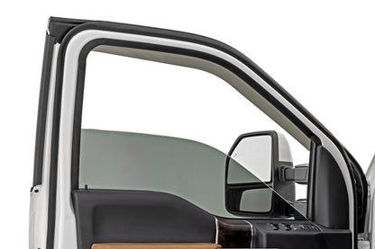 Rough Country | Side Window Deflectors | Tape On Rain Guard | Ford F-150/Lightning/F-250/F-350/Raptor (15-26) | 931524