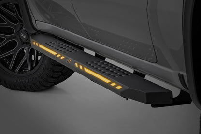 Rough Country | AC2 Running Boards | Amber/White | Crew Cab | Ram 1500 (19-26)/1500 TRX (21-24) | 57006