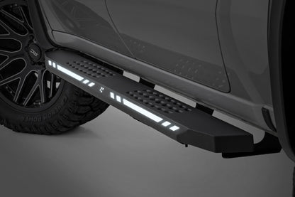 Rough Country | AC2 Running Boards | Amber/White | Crew Cab | Ram 1500/2500/3500 2WD/4WD (2010-2025 & Classic) | 57009