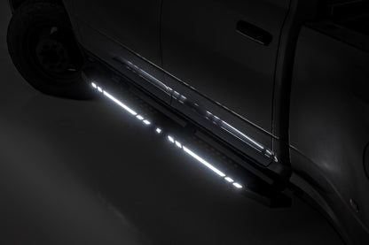 Rough Country | AC2 Running Boards | Amber/White | Crew Cab | Ram 1500/2500/3500 2WD/4WD (2010-2025 & Classic) | 57009