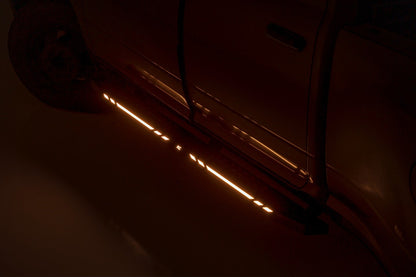 Rough Country | AC2 Running Boards | Amber/White | Crew Cab | Ram 1500/2500/3500 2WD/4WD (2010-2025 & Classic) | 57009