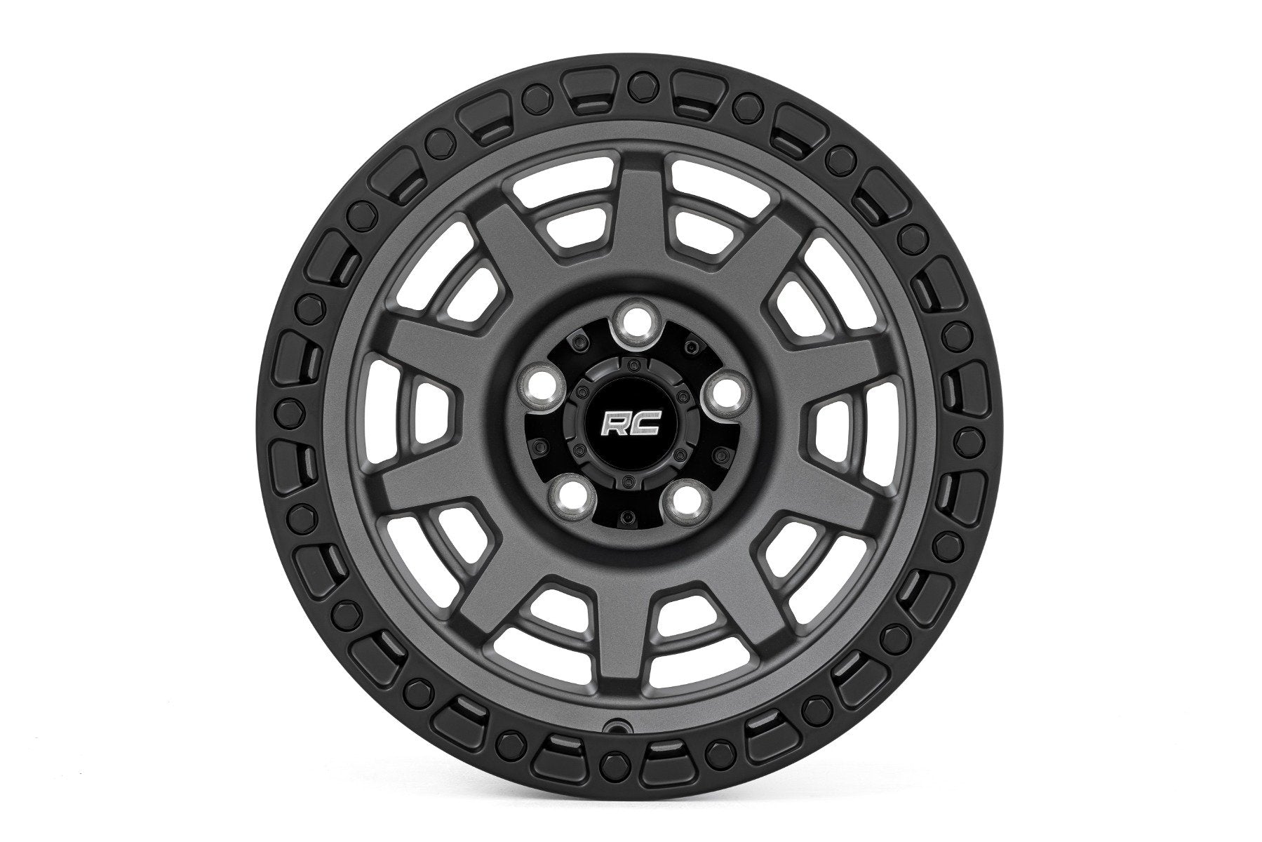 Rough Country 85 Series Wheel | One-Piece | Gunmetal Gray/Black | 15x8 | 5x5.5 | -19mm | 85150814