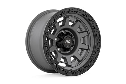 Rough Country 85 Series Wheel | One-Piece | Gunmetal Gray/Black | 15x8 | 5x5.5 | -19mm | 85150814