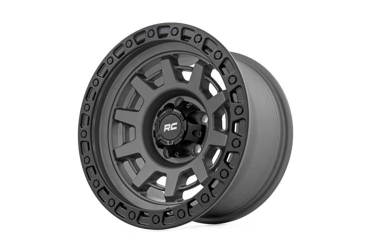 Rough Country 85 Series Wheel | One-Piece | Gunmetal Gray/Black | 15x8 | 5x5.5 | -19mm | 85150814