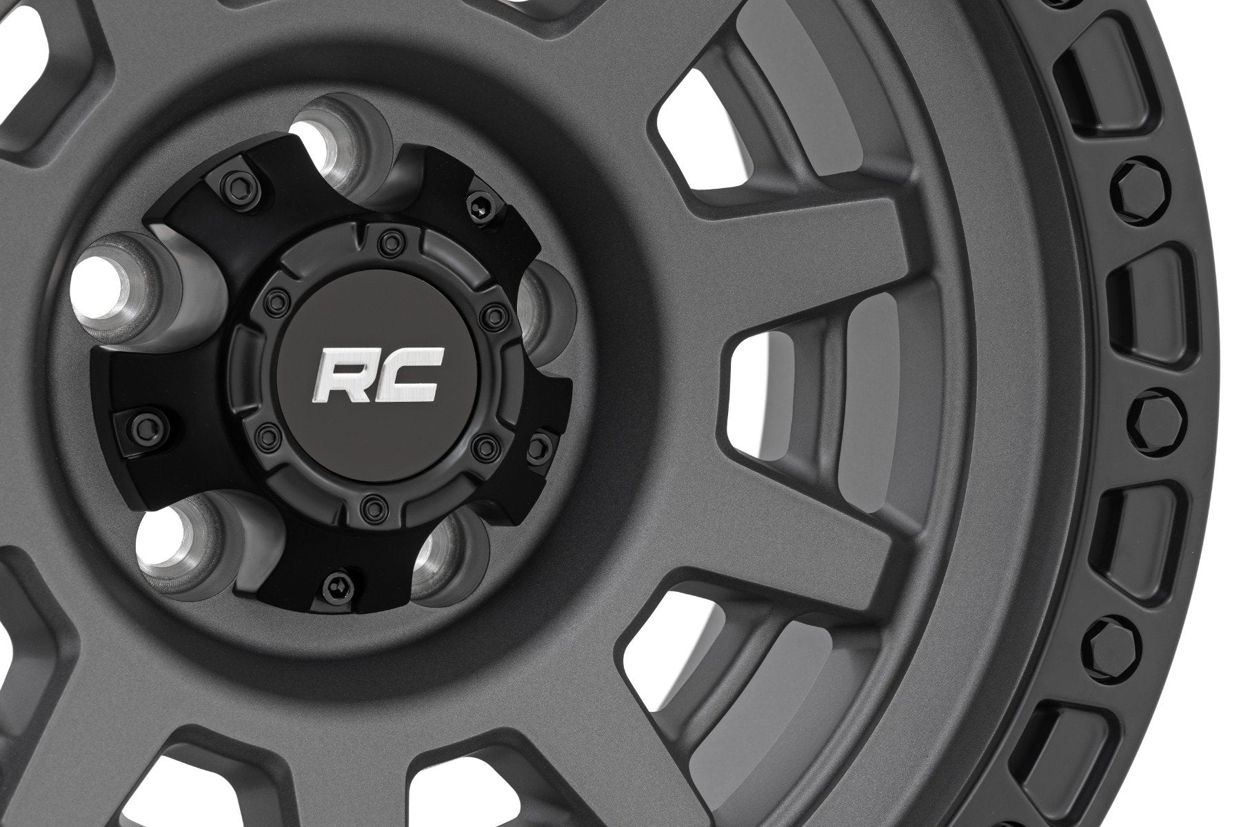 Rough Country 85 Series Wheel | One-Piece | Gunmetal Gray/Black | 15x8 | 5x4.5 | -19mm | 85150813