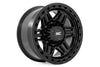 Rough Country | Rough Country 76 Series Wheel | Simulated Beadlock | Gloss Black | 17x9 | 6x5.5 | -12mm | 76171212