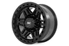 Rough Country | Rough Country 76 Series Wheel | Simulated Beadlock | Gloss Black | 17x9 | 5x5.5 | +0mm | 76170914