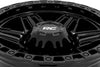 Rough Country | Rough Country 76 Series Wheel | Simulated Beadlock | Gloss Black | 17x9 | 6x5.5 | -12mm | 76171212