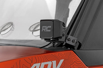 Rough Country | LED Light Kit | Front Mount | 2" Black Pair | Amber DRL | Polaris XPEDITION XP 5  | 93303