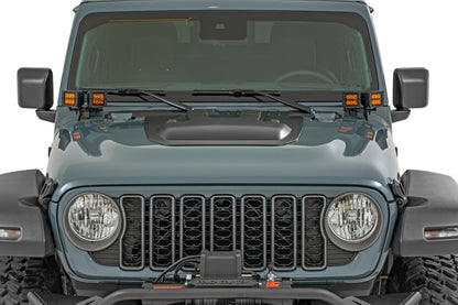 Rough Country | Hood Scoop | PSC Billet Silver | Jeep Gladiator JT/Wrangler JL 4WD (18-26) | HS60010-PSC