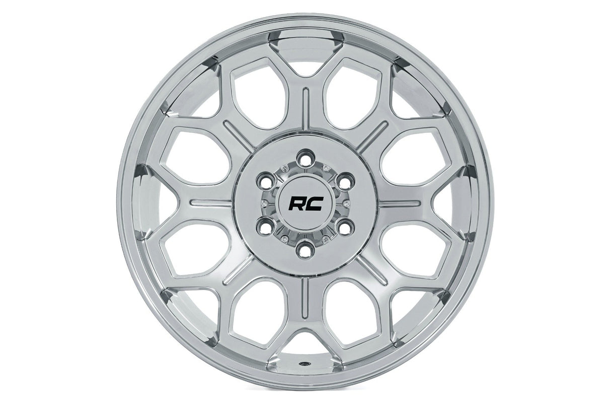 Rough Country 77 Series Wheel | One-Piece |Chrome | 22x12 | 8x170 | -44mm | 77224411