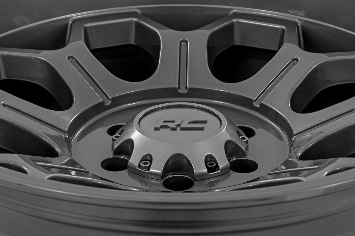 Rough Country 77 Series Wheel | One-Piece | Gunmetal Gray | 20x9 | 6x135 | -12mm | 77201217G