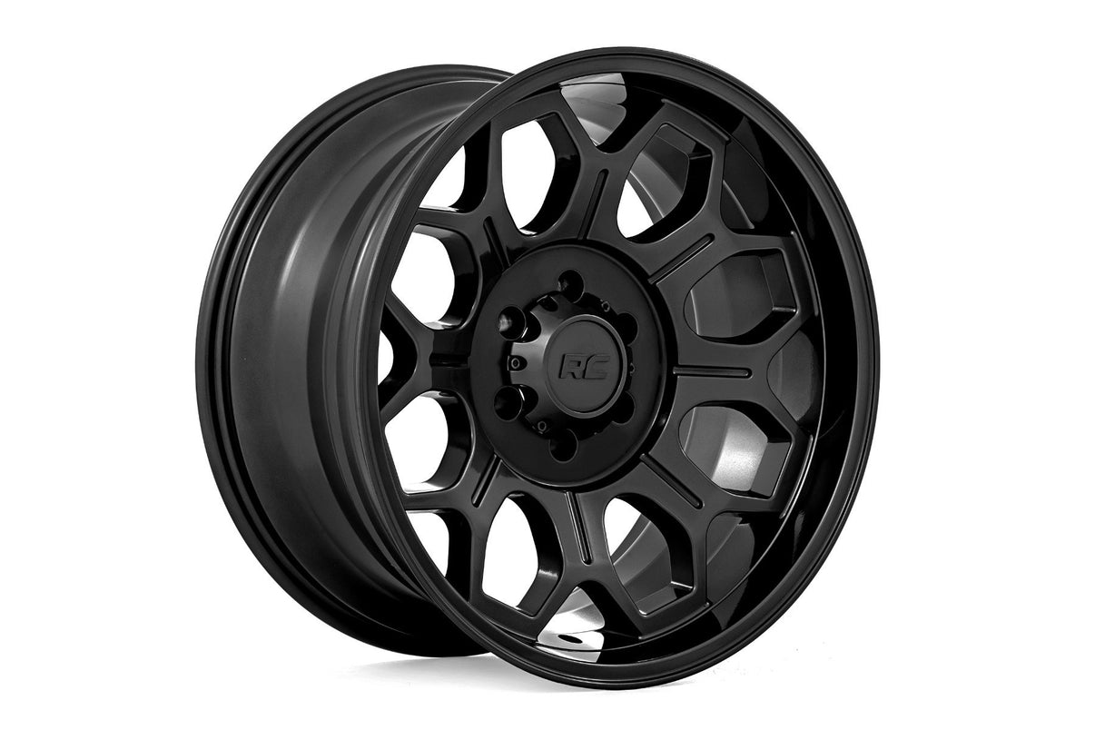 Rough Country 77 Series Wheel | One-Piece | Semi Gloss Black | 20x9 | 6x135 | 0mm | 77200917
