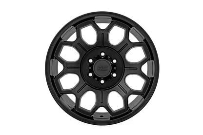 Rough Country 77 Series Wheel | One-Piece | Semi Gloss Black | 20x10 | 6x135 | -25mm | 77202517