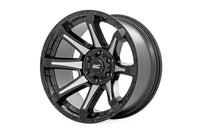 Rough Country 81 Series Wheel | One-Piece | Semi Gloss Black w/machined spokes | 20x9 | 8x180 | 0mm | 81200906M