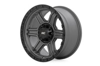 Rough Country 79 Series Wheel | One-Piece | Gunmetal Gray w/Black Ring | 17x8.5 | 6x5.5 | 0mm | 79170912G