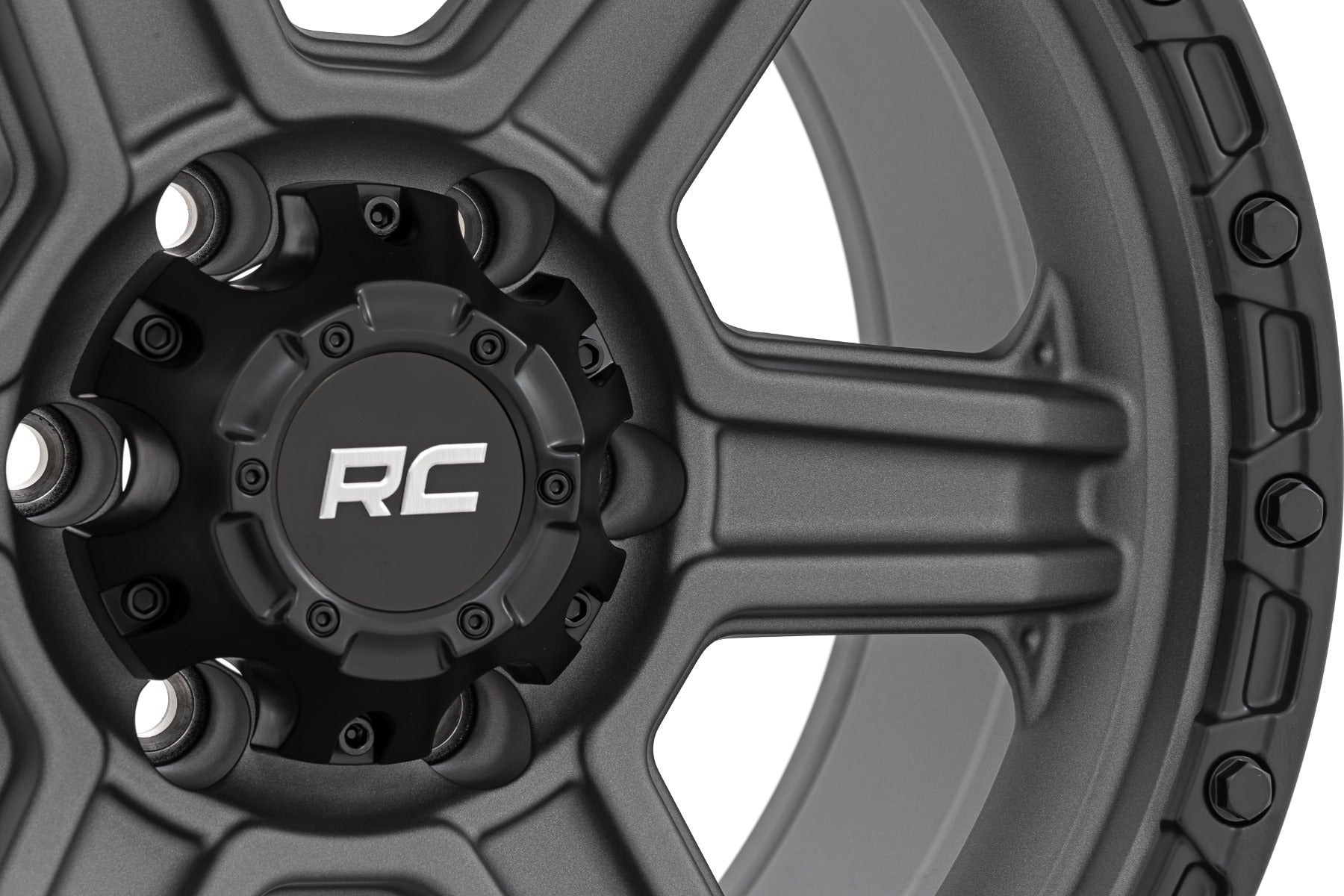 Rough Country 79 Series Wheel | One-Piece | Gunmetal Gray w/Black Ring | 17x8.5 | 6x5.5 | 0mm | 79170912G