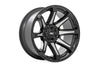 Rough Country 81 Series Wheel | One-Piece | Semi Gloss Black w/machined spokes | 20x9 | 8x180 | 0mm | 81200906M