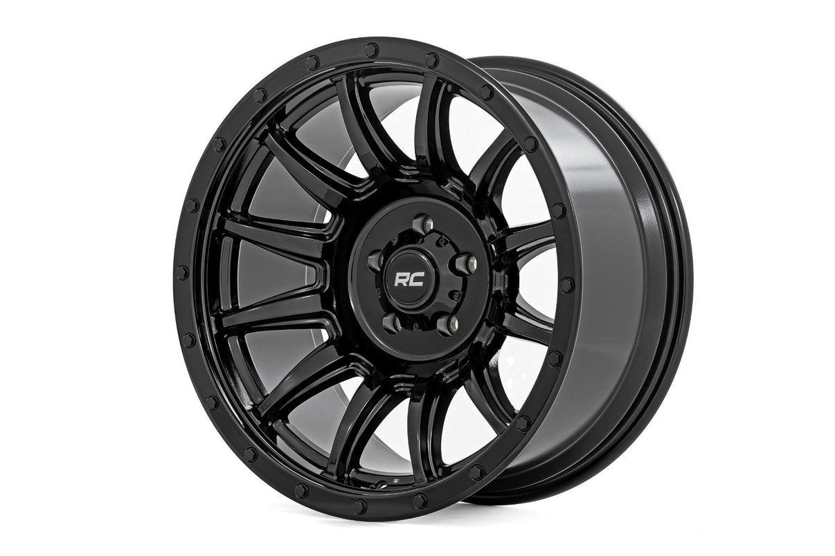 Rough Country 90 Series Wheel | One-Piece | Gloss Black | 20x9 | 6x5.5 | -12mm | 90201212B