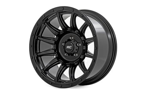 Rough Country 90 Series Wheel | One-Piece | Gloss Black | 20x9 | 6x5.5 | -12mm | 90201212B