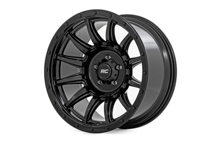 Rough Country 90 Series Wheel | One-Piece | Gloss Black | 18x9 | 6x5.5 | -12mm | 90181212B
