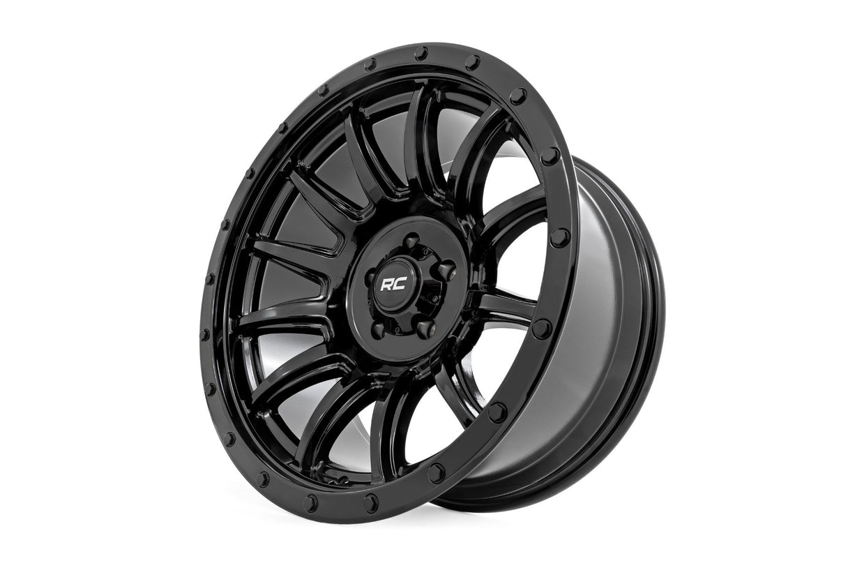 Rough Country 90 Series Wheel | One-Piece | Gloss Black | 20x9 | 6x5.5 | -12mm | 90201212B