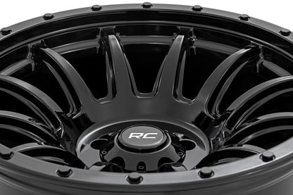 Rough Country 90 Series Wheel | One-Piece | Gloss Black | 20x9 | 6x5.5 | -12mm | 90201212B