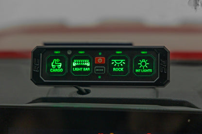 Rough Country | 4 Gang Switch Panel | RGB Backlit Buttons | Multifunction Modes | 70965