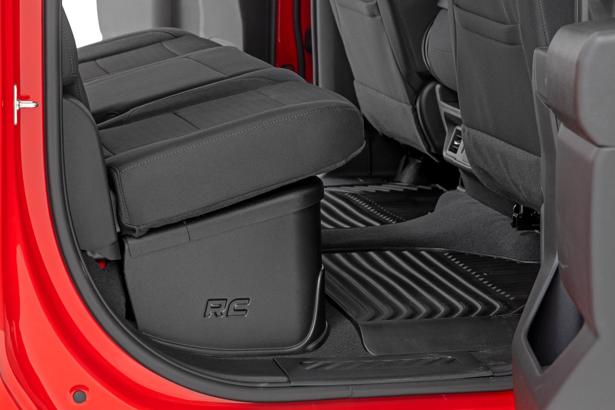 Under Seat Storage with Locking Lid | Crew Cab | Chevy/GMC 1500/2500HD/3500HD (19-25 & Classic) | RC09071