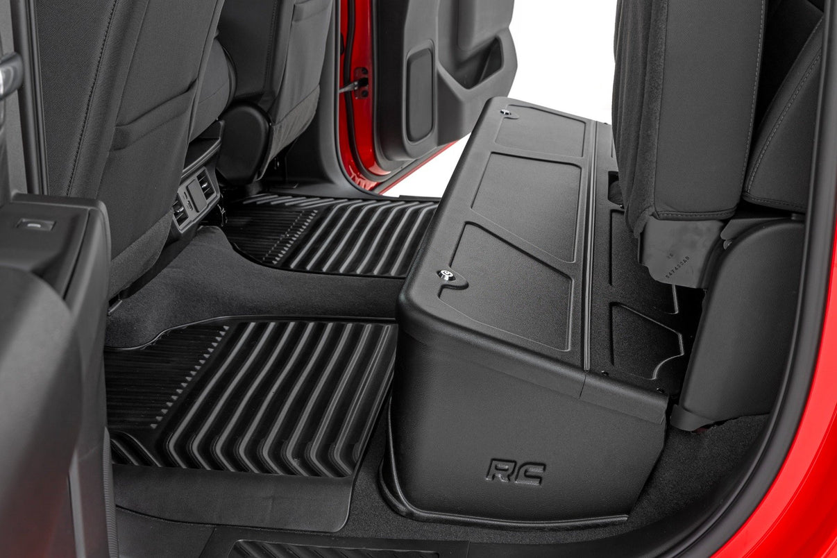 Under Seat Storage with Locking Lid | Crew Cab | Chevy/GMC 1500/2500HD/3500HD (19-25 & Classic) | RC09071