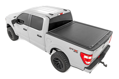 Rough Country | Powered Retractable Bed Cover | 6'7" Bed | Ford F-150 (15-26)/F-150 Lightning (22-26) | 51505650