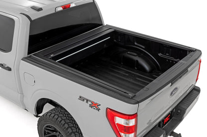 Rough Country | Powered Retractable Bed Cover | 5'7" Bed | Ford F-150 (15-26)/F-150 Lightning (22-26)  | 51509550