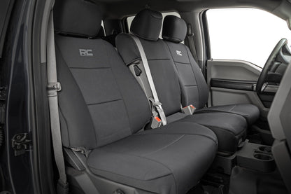 Rough Country | Seat Covers | FR Bench | Ford F-150 (15-26)/F-250 Super Duty (17-26)/F-350 Super Duty (17-26)  | 91063