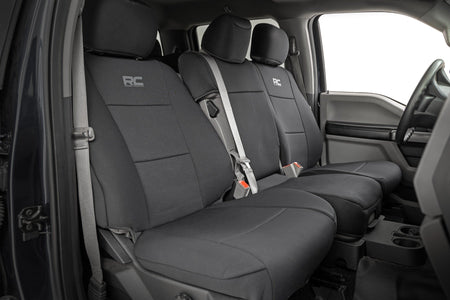 Rough Country | Seat Covers | FR Bench | Ford F-150 (15-26)/F-250 Super Duty (17-26)/F-350 Super Duty (17-26)  | 91063