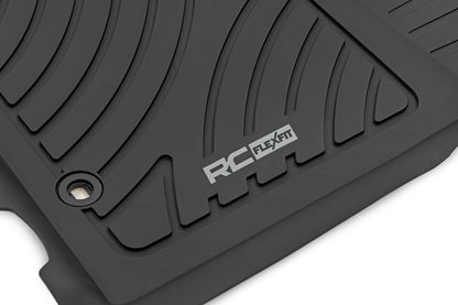 Rough Country | Flex-Fit Floor Mats | Front and Rear | Toyota Tacoma 2WD/4WD (2012-2015) | FF-71213