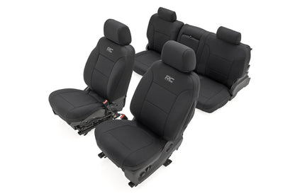 Rough Country | Seat Covers | FR Bucket & RR 60/40 Bench | Chevy/GMC 2500HD/3500HD (14-26) | 91070