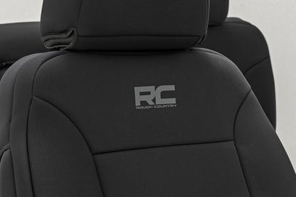 Rough Country | Seat Covers | FR Bucket & RR 60/40 Bench | Chevy/GMC 2500HD/3500HD (14-26) | 91070