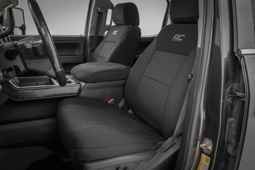 Rough Country | Seat Covers | FR Bucket & RR 60/40 Bench | Chevy/GMC 2500HD/3500HD (14-26) | 91070
