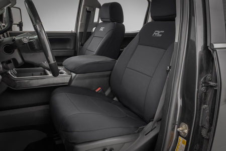 Rough Country | Seat Covers | FR Bucket & RR 60/40 Bench | Chevy/GMC 2500HD/3500HD (14-26) | 91070