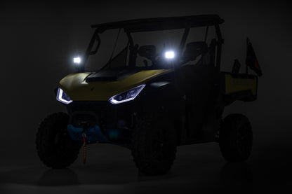 Rough Country | LED Light Kit | Front Mount | 2" Black Pair | White DRL | Segway 570 F | 93218