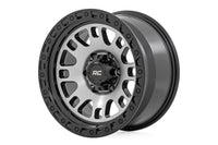 Rough Country | Rough Country 82 Series Wheel | One-Piece | Machined Semi Gloss Black | 17x9 | 5x4.5 | -12mm | 82170913M