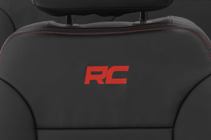 Rough Country | Leather Seat Covers | FR Bucket | RR 60/40 | Chevy/GMC Sierra 1500 (19-26)/Silverado 1500 (19-26) | 91071L