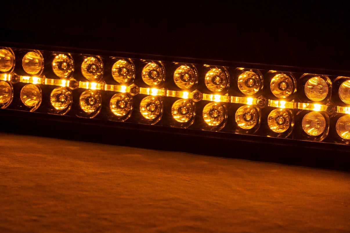 30 Inch Black Series LED Light Bar | Curved | Dual Row | Amber DRL | 72930BDA
