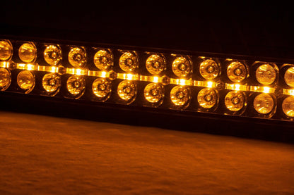 30 Inch Black Series LED Light Bar | Curved | Dual Row | Amber DRL | 72930BDA