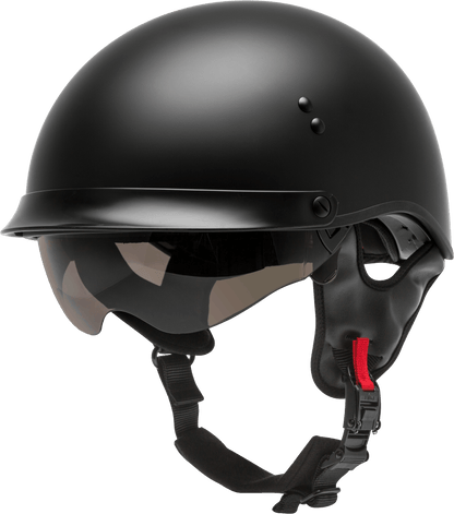 Hh 65 Half Helmet Full Dressed Matte Black Sm