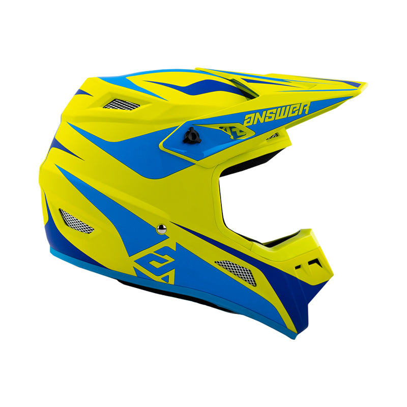 Answer 26 AR1 Mototown Helmet Matte Hyper Acid/Cyan/Dark Blue - XS