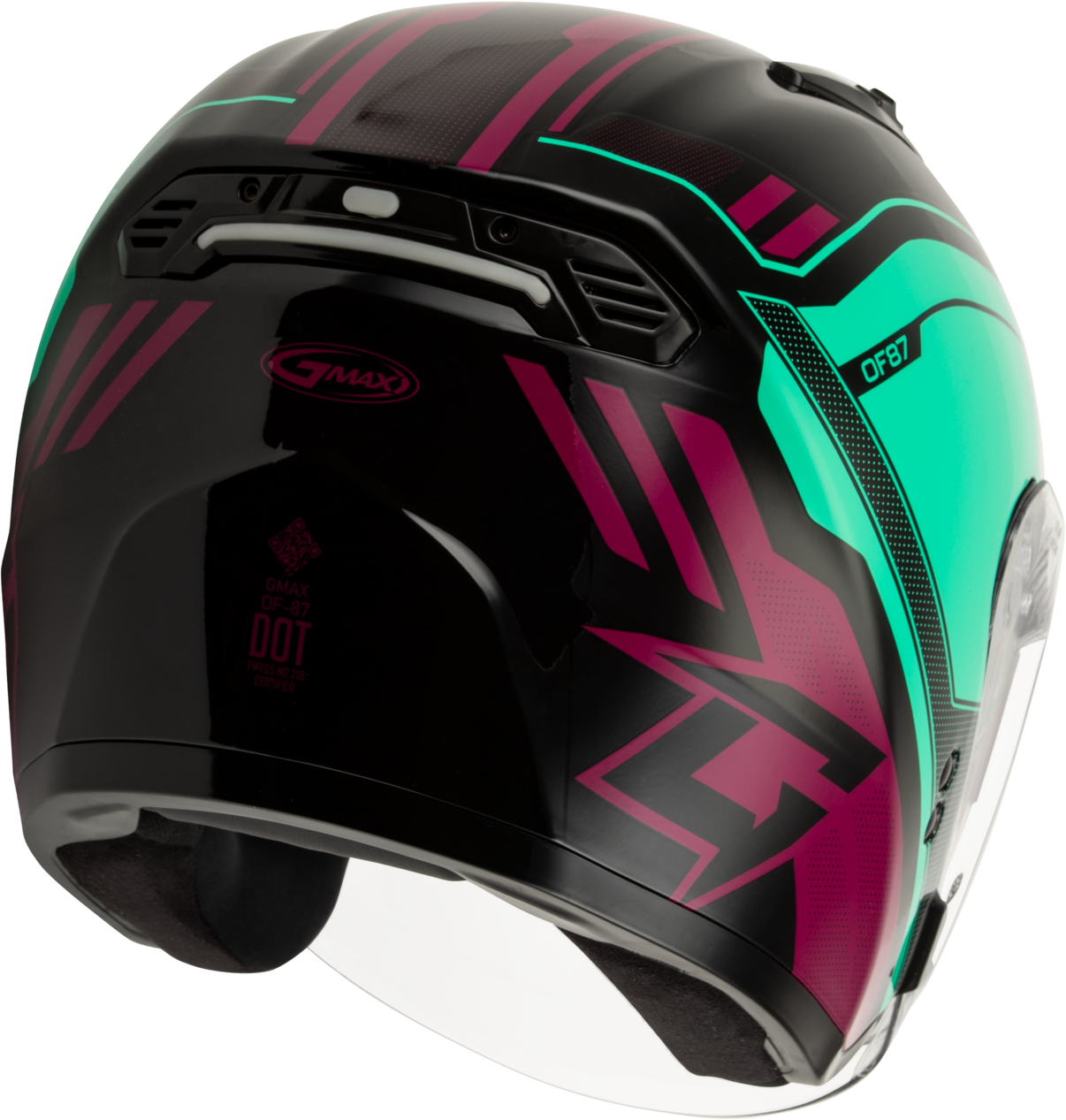 Of 87 Duke Helmet W/Led Light Blk/Aqua/Coral Xl